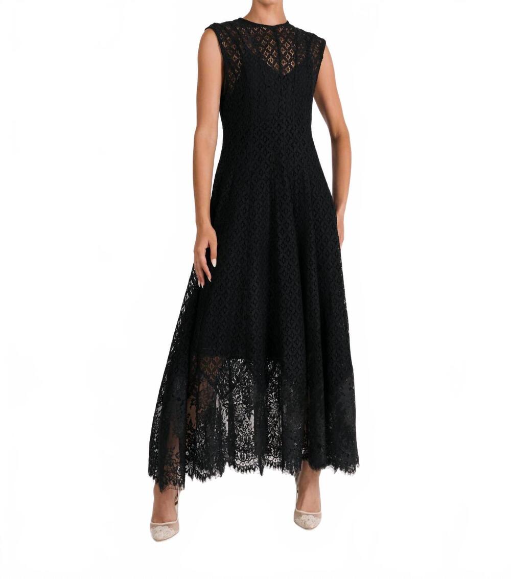 NEW LAPEYRE emily lace event dress in black